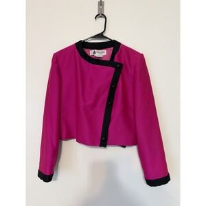 Vintage‎ Lanvin Blazer - Fucsia Pink Wool Size 42 Made In France
